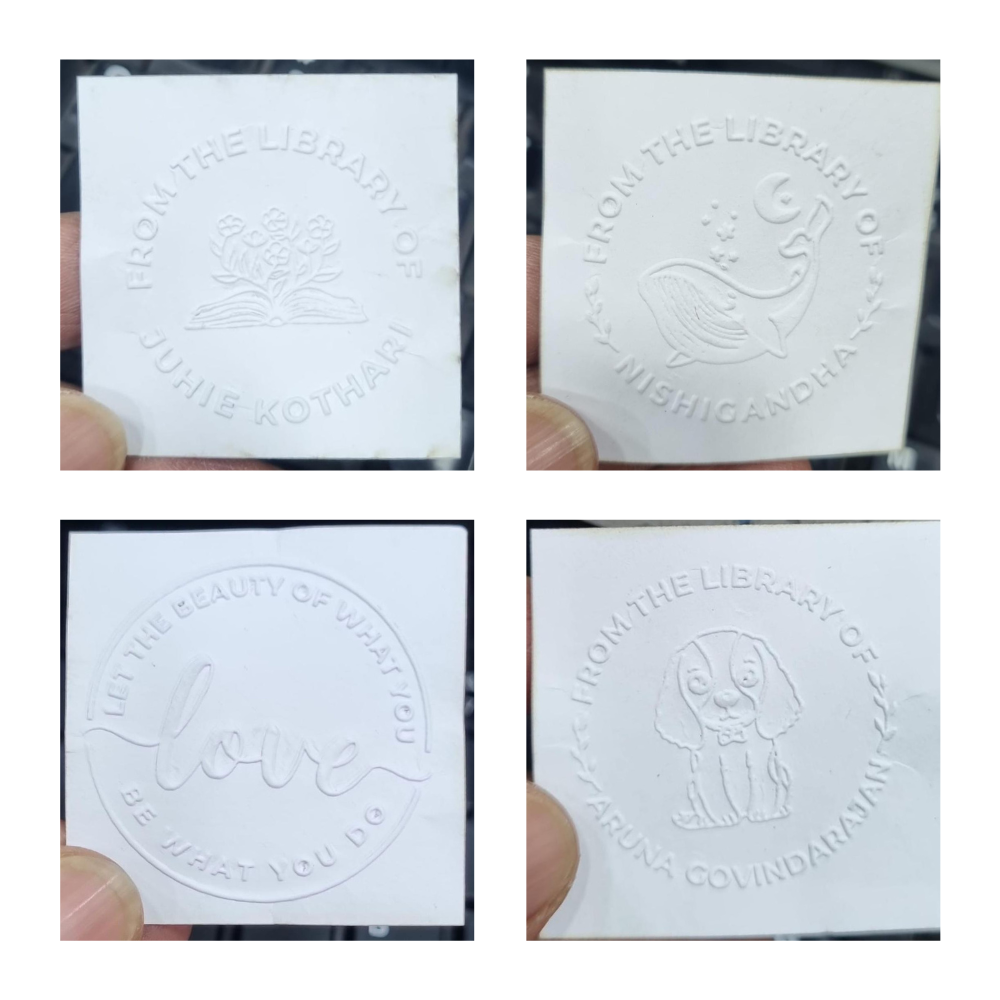 Customizable Stainless Steel Paper Embosser ( Books | #BK-003 | Pre-Designed )