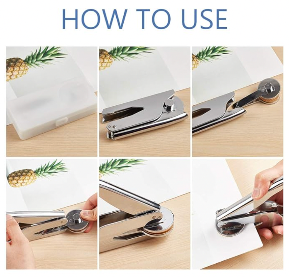 Stainless Steel Paper Embosser (Pre-Designed Template #203, Made with Love)