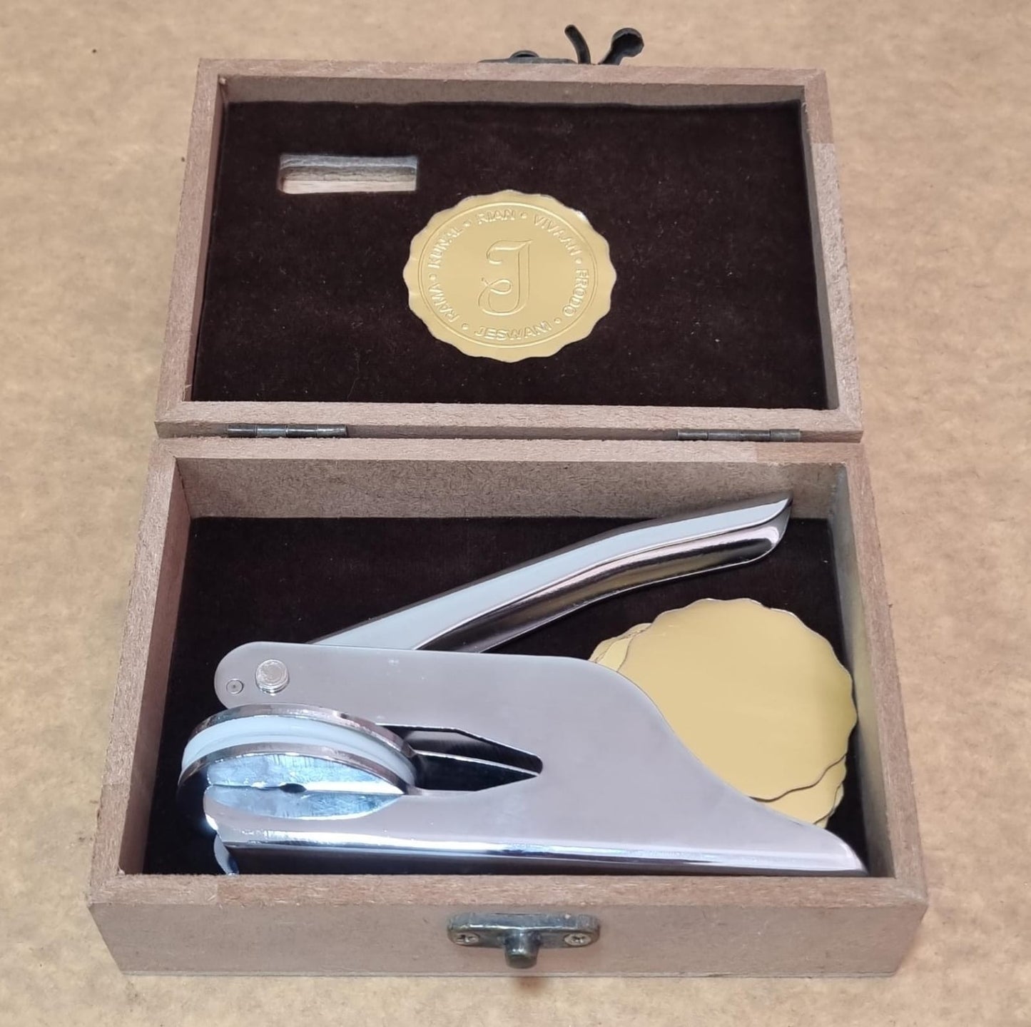 Stainless Steel Paper Embosser (Pre-Designed Template #201, Handmade with Love)