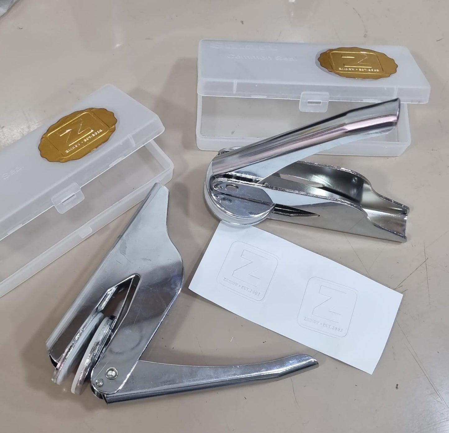 Stainless Steel Paper Embosser (Pre-Designed Template #203, Made with Love)
