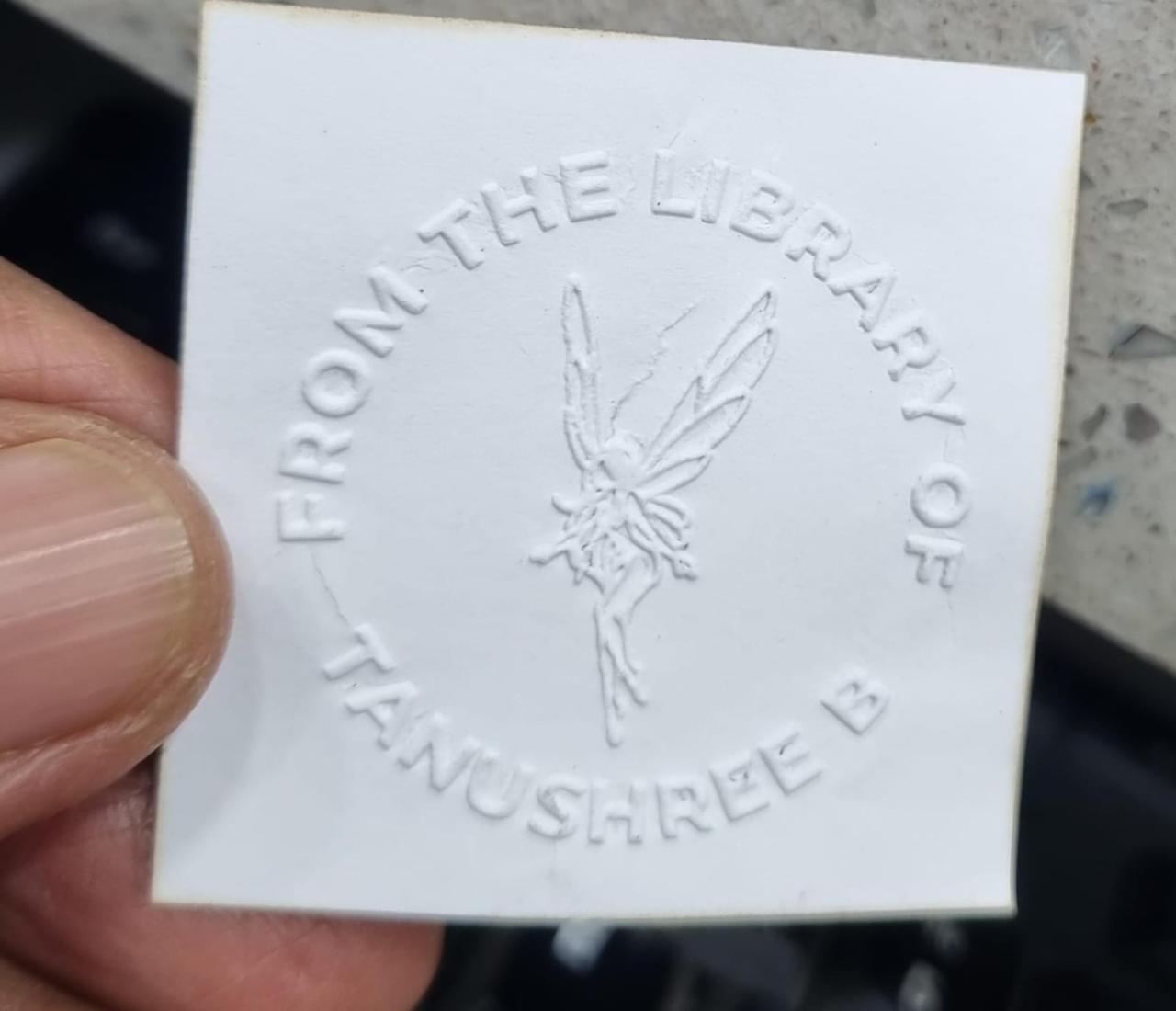 Stainless Steel Paper Embosser (Pre-Designed Template #203, Made with Love)
