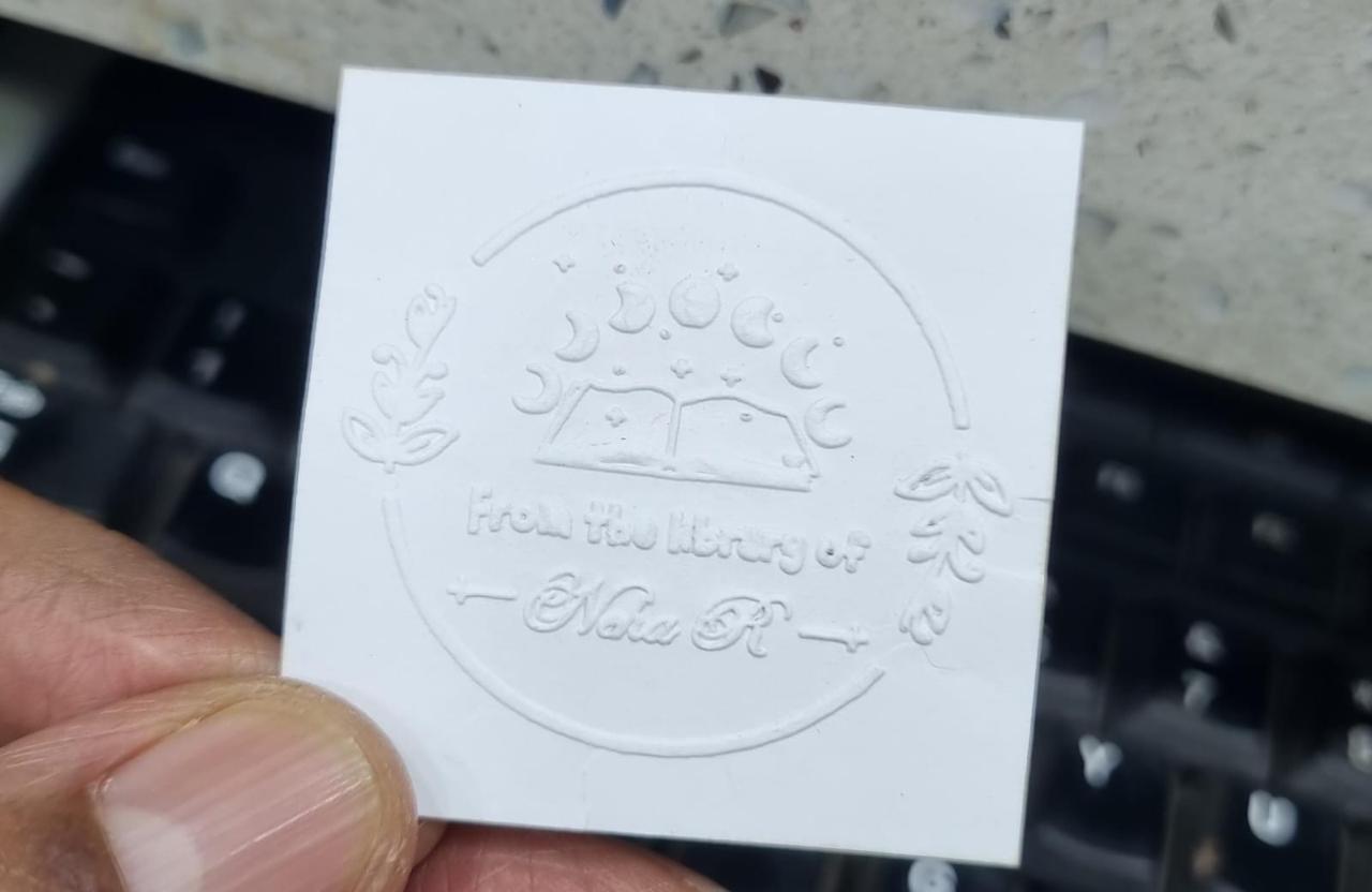 Stainless Steel Paper Embosser (Pre-Designed Template #203, Made with Love)