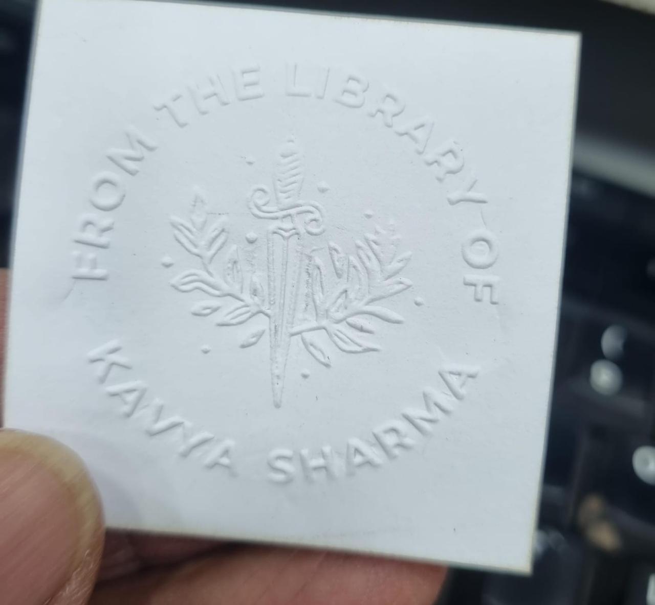 Stainless Steel Paper Embosser (Pre-Designed Template #203, Made with Love)