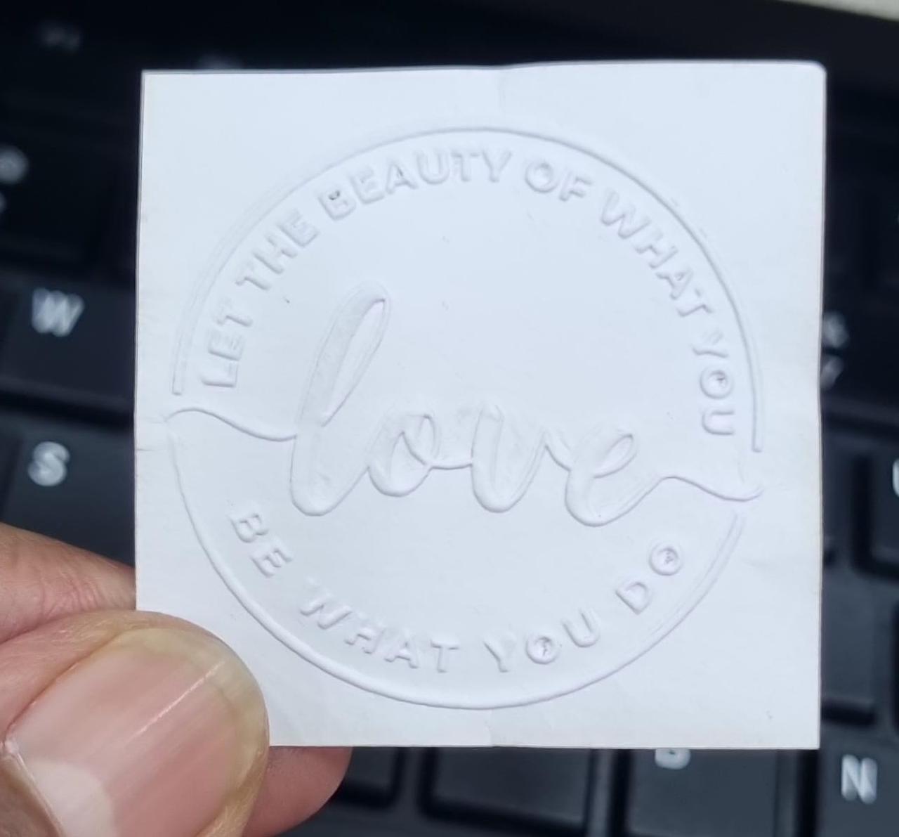 Stainless Steel Paper Embosser (Pre-Designed Template #203, Made with Love)