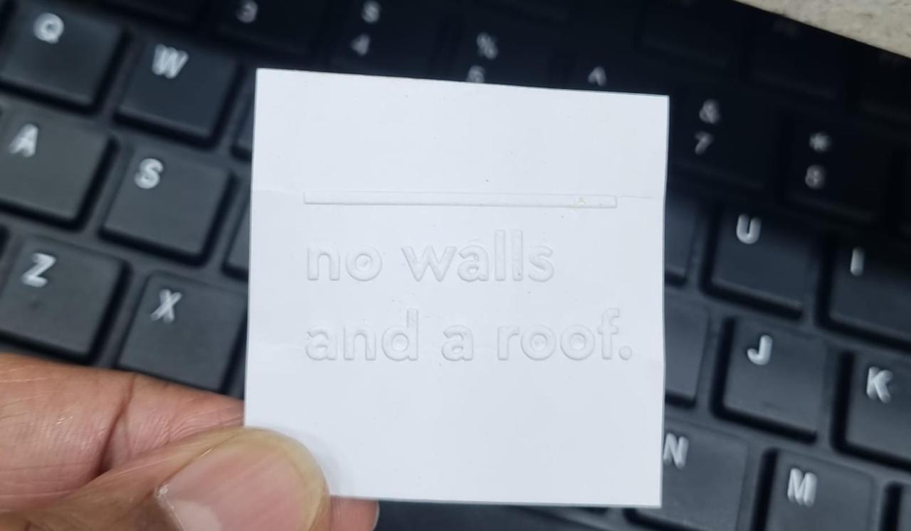 Stainless Steel Paper Embosser (Pre-Designed Template #203, Made with Love)