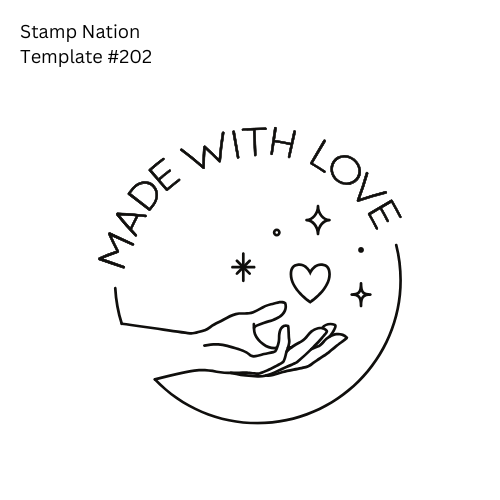 Stainless Steel Paper Embosser (Pre-Designed Template #202, Made with Love)