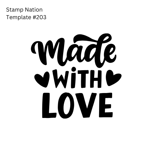 Stainless Steel Paper Embosser (Pre-Designed Template #203, Made with Love)